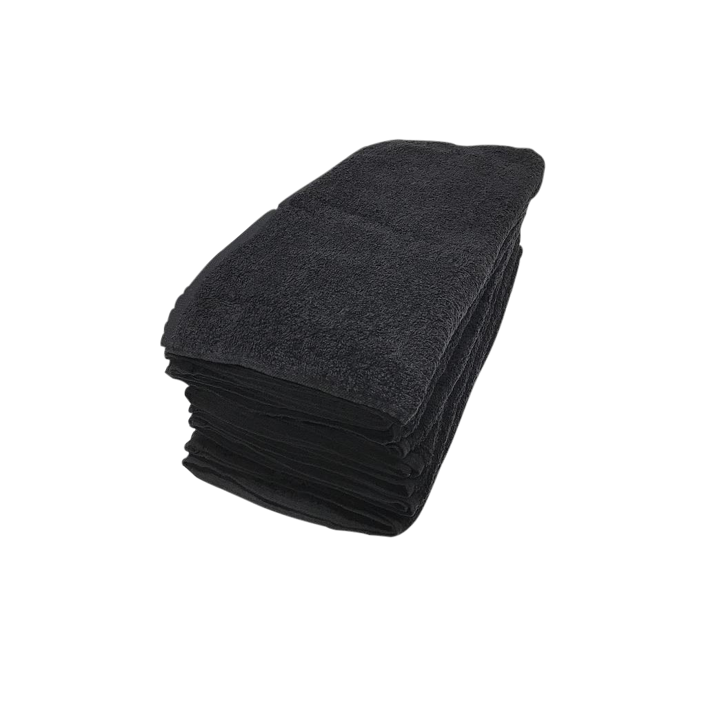 Costaline Cotton Towels Bleach Resistant 10pk 80x40 Black