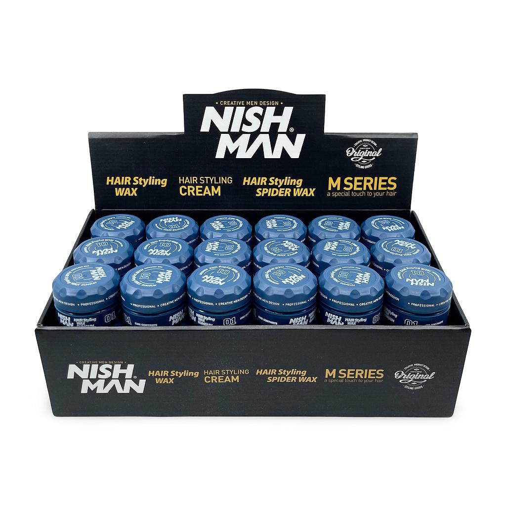 Nish Man Hair Styling Wax Gum Gum 01 30ml (Box of 54pcs)