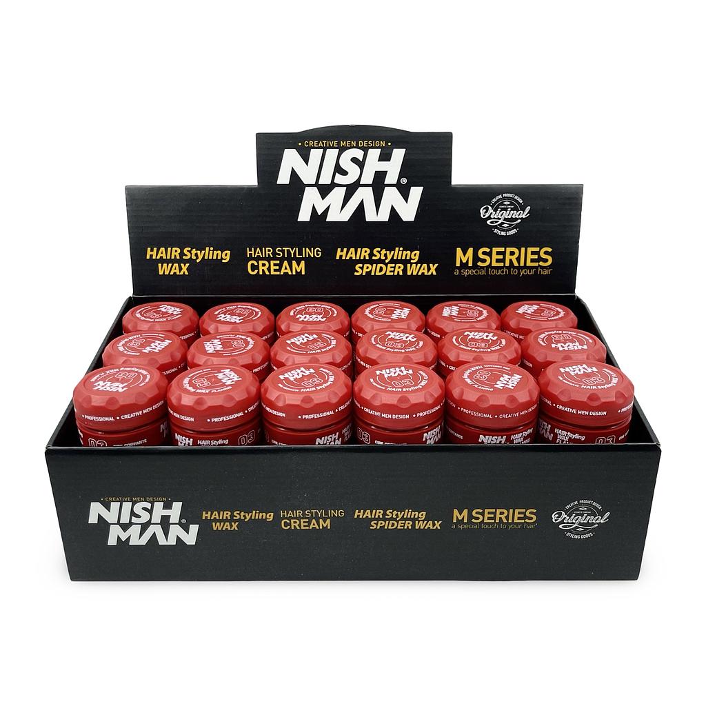 Nish Man Aqua Hair Styling Wax 03 Flaming 30ml (Box of 54pcs)